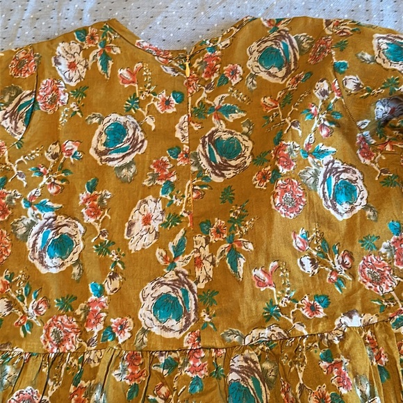 Indian / Pakistani / Bollywood Floral Mustard Yellow girls Sharara Outfit - Picture 7 of 7